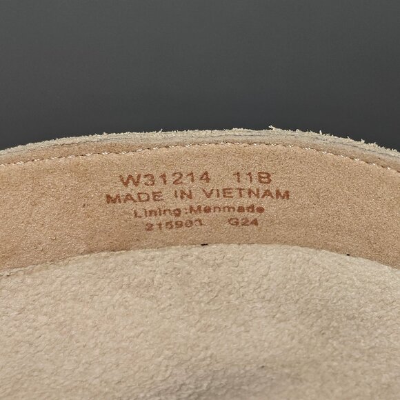 NEW Cole Haan Naia Ankle Bootie Womens 11 Light Beige Suede Western Cowgirl - Picture 13 of 14